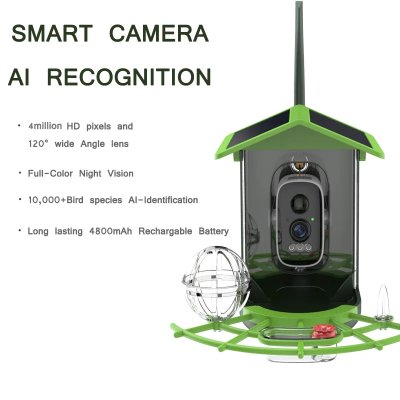 Découvrez SolarView™, la mangeoire connectée solaire de Nest-oo. Vision 2K HD, WiFi 5G, batterie longue durée et observation continue des oiseaux. IP66 et éco-conçue.