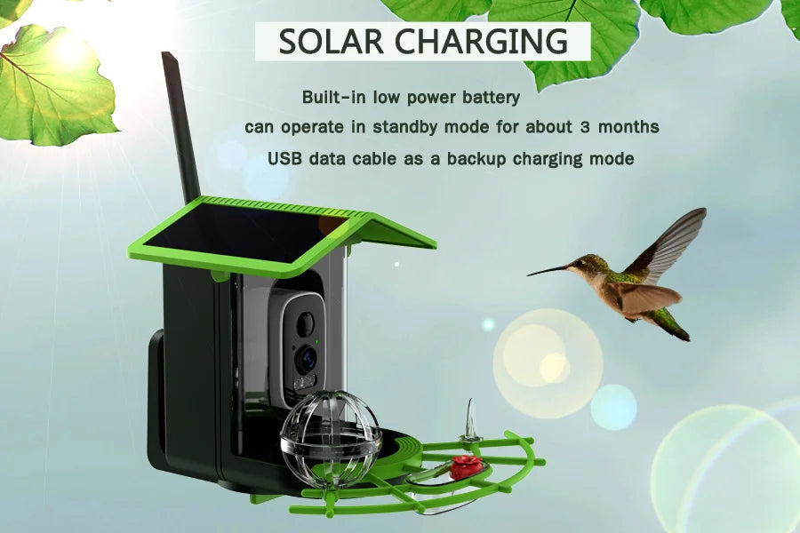 Découvrez SolarView™, la mangeoire connectée solaire de Nest-oo. Vision 2K HD, WiFi 5G, batterie longue durée et observation continue des oiseaux. IP66 et éco-conçue.