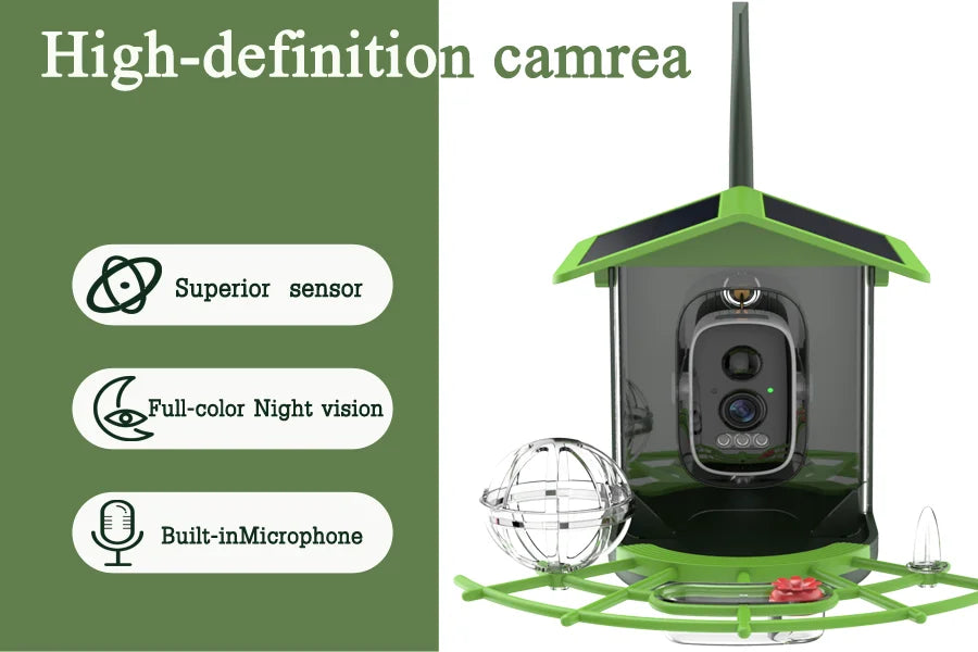 Découvrez SolarView™, la mangeoire connectée solaire de Nest-oo. Vision 2K HD, WiFi 5G, batterie longue durée et observation continue des oiseaux. IP66 et éco-conçue.