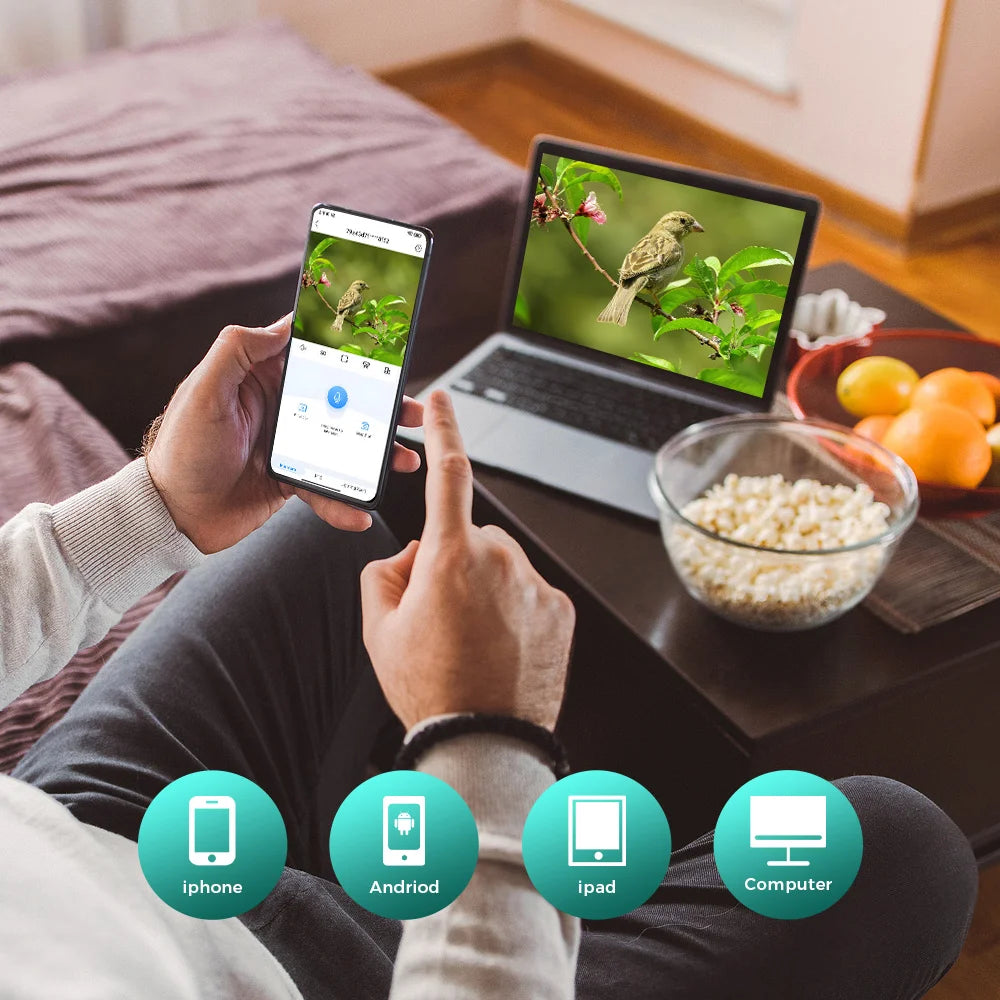 Observez les oiseaux de votre jardin en haute définition avec le nichoir connecté Nest-oo. Vision nocturne, WiFi, détection PIR et audio bidirectionnel pour une observation naturelle.