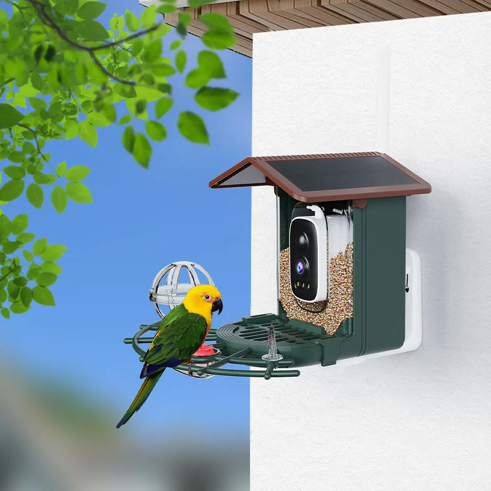 Observez les oiseaux de votre jardin en haute définition avec le nichoir connecté Nest-oo. Vision nocturne, WiFi, détection PIR et audio bidirectionnel pour une observation naturelle.