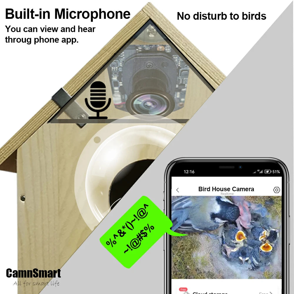 Observez la vie du nid en temps réel avec le Nichoir Connecté Nest-oo InsightBox™. Caméra 4 MP HD, vision nocturne, micro intégré et bois naturel certifié. Compatible Tuya Smart Life.