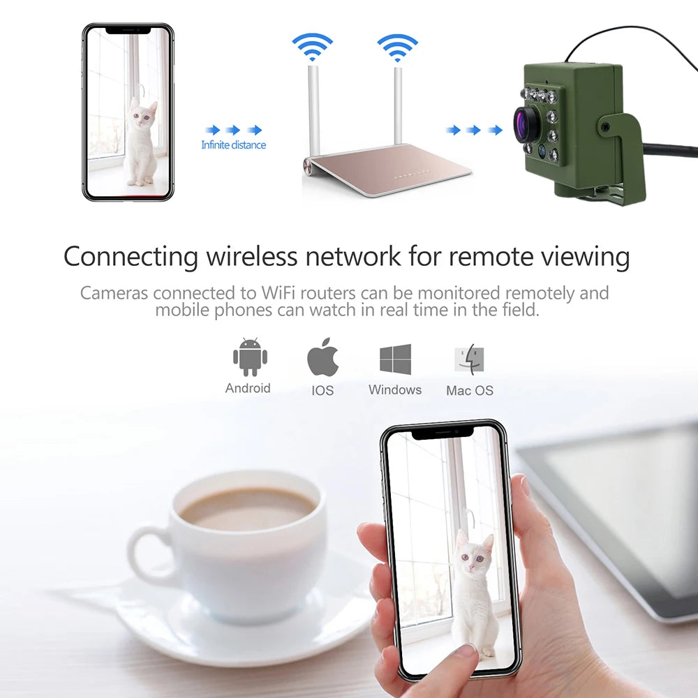 Observez vos oiseaux en direct ! Caméra WiFi 5 MP Nest-oo ViewCam™, vision nocturne, détection de mouvement et micro intégré. Installation facile sur tout nichoir.