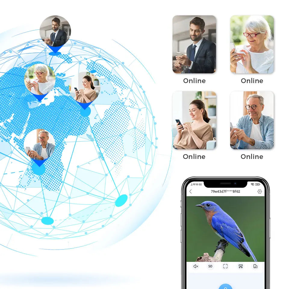 Nichoir Connecté Intelligent 3MP – Caméra WiFi HD, Vision Nocturne, Détection PIR & Audio Bidirectionnel | Nest-oo