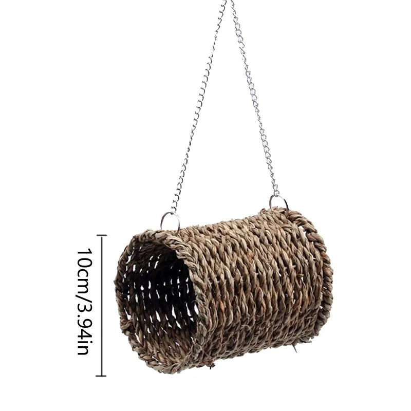Nichoir en herbe tressée naturelle – Abri suspendu écologique pour oiseaux du jardin | Nest-oo Nature Pure