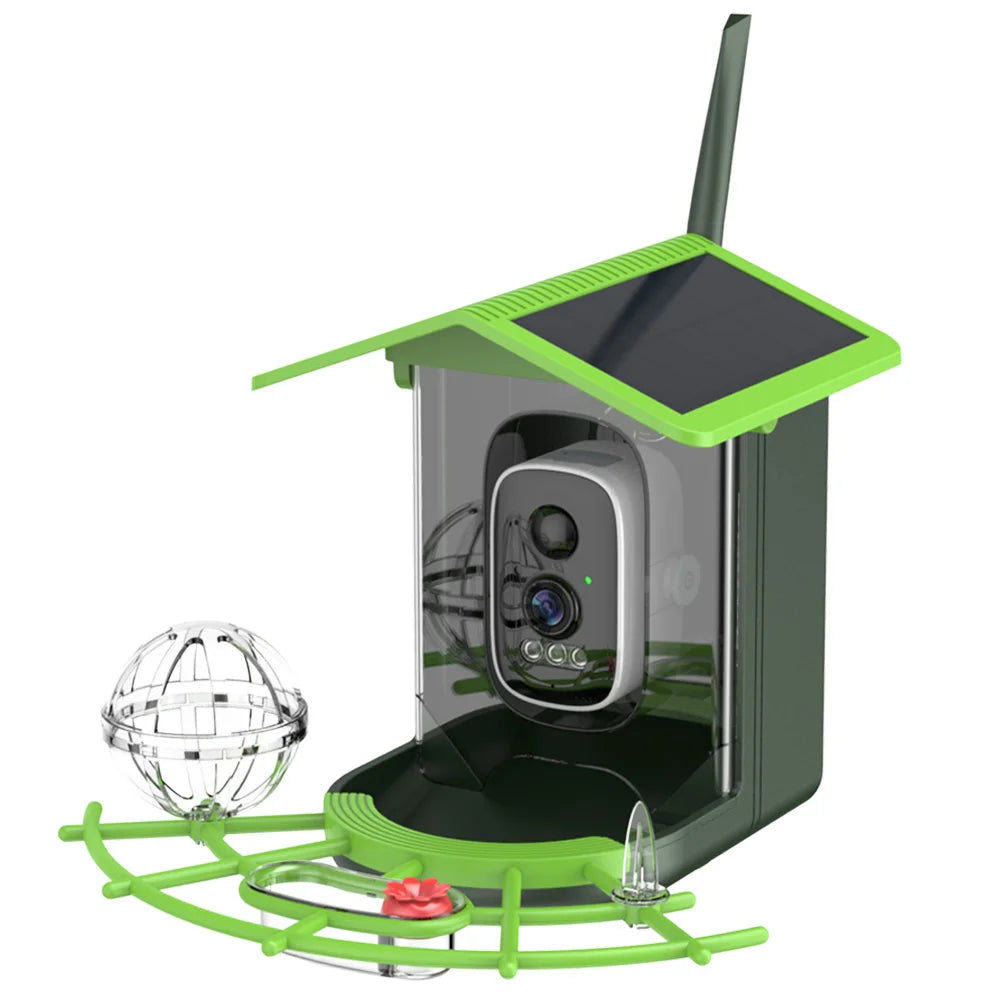 Mangeoire Connectée Solaire 2K | Vision Nocturne & WiFi 5G – Nest-oo SolarView™