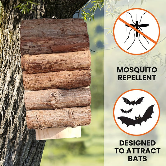 Nichoir en bois naturel chauve souris